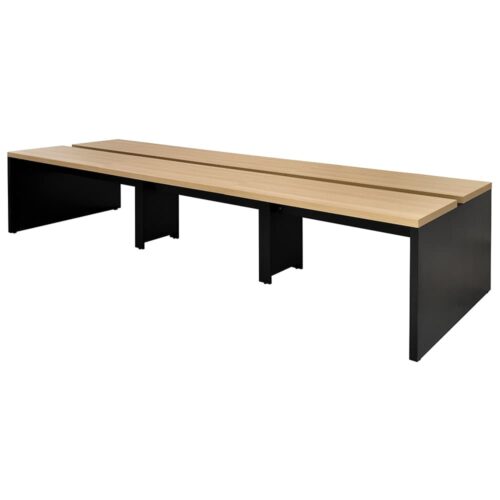【法人様限定】送料無料 ソリード フリーアドレス用デスクⅡ W3600×D1200 オーク×ブラック脚 RFTFT2-3612OA-BL