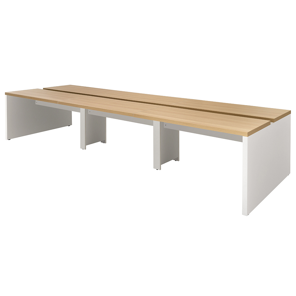 【法人様限定】送料無料 ソリード フリーアドレス用デスクⅡ W3600×D1200 オーク×ホワイト脚 RFTFT2-3612OA-WL