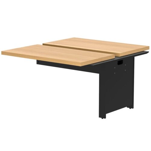 【法人様限定】送料無料 ソリード フリーアドレス用デスクⅡ 増連 W1200×D1400 オーク×ブラック脚 RFTFT2-1214ADOA-BL