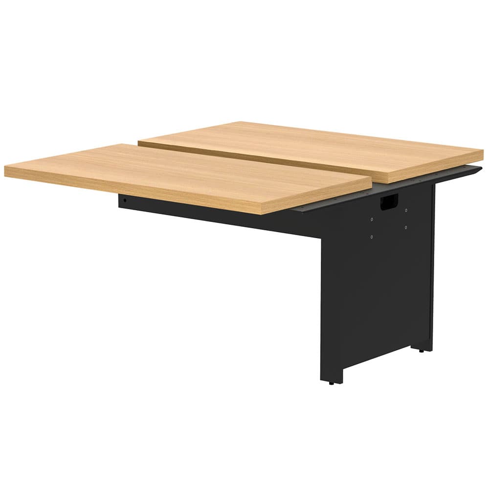 【法人様限定】送料無料 ソリード フリーアドレス用デスクⅡ 増連 W1200×D1400 オーク×ブラック脚 RFTFT2-1214ADOA-BL