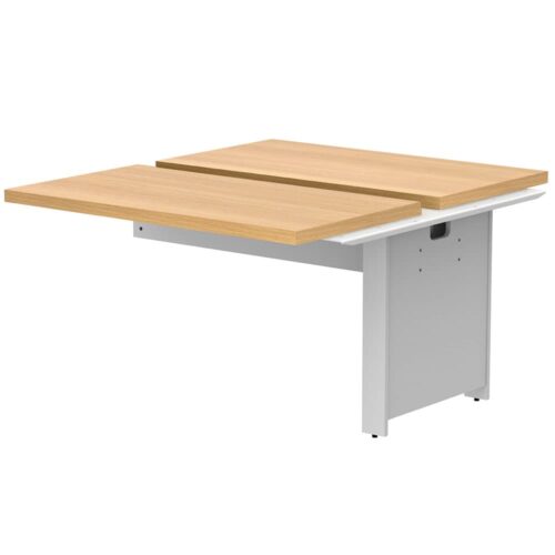 【法人様限定】送料無料 ソリード フリーアドレス用デスクⅡ 増連 W1200×D1400 オーク×ホワイト脚 RFTFT2-1214ADOA-WL