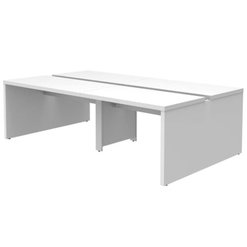 【法人様限定】送料無料 ソリード フリーアドレス用デスクⅡ W2400×D1400 ホワイト×ホワイト脚 RFTFT2-2414WH-WL