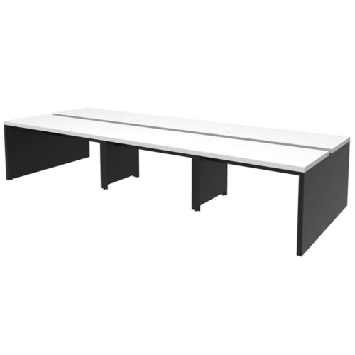 【法人様限定】送料無料 ソリード フリーアドレス用デスクⅡ W3600×D1400 ホワイト×ブラック脚 RFTFT2-3614WH-BL