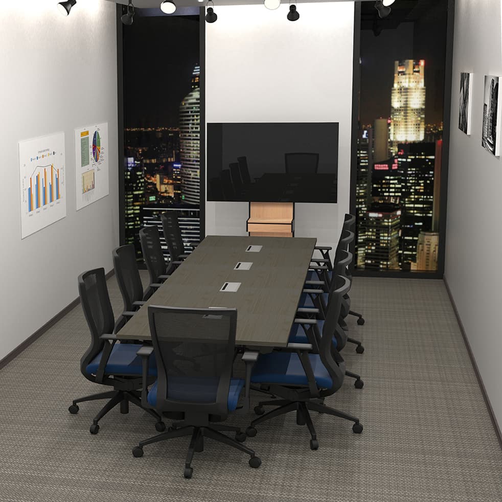 【法人様限定】送料無料 T字脚大会議テーブル 増連 ダークⅡ RFTMT-ADDB2 - 画像 (6)