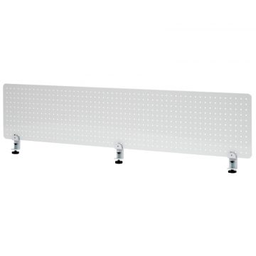 【法人様限定】送料無料 メタルデスクトップパネル W1400 ホワイト クランプ型 SHDTP-PWH14