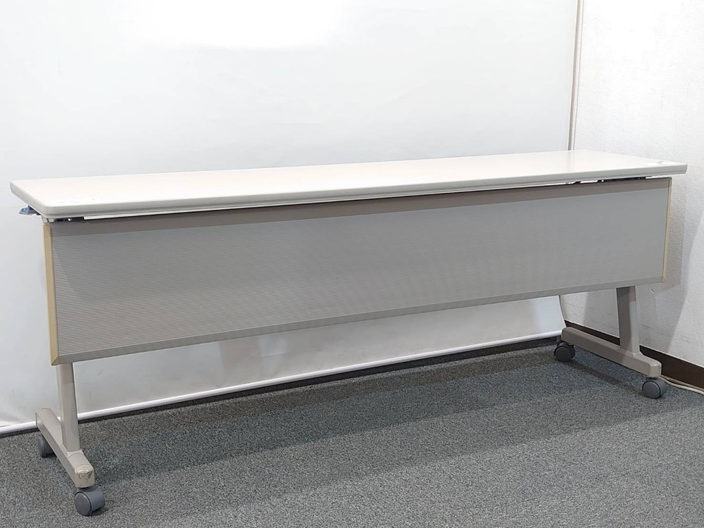 送料無料 東京地区限定 10台セット W1800×D450×H700 コクヨ 折りたたみテーブル 折り畳みテーブル スタックテーブル ミーティングテーブル 会議テーブル スタッキングテーブル KTT-S900F1 【中古オフィス家具】【中古】 - 画像 (4)