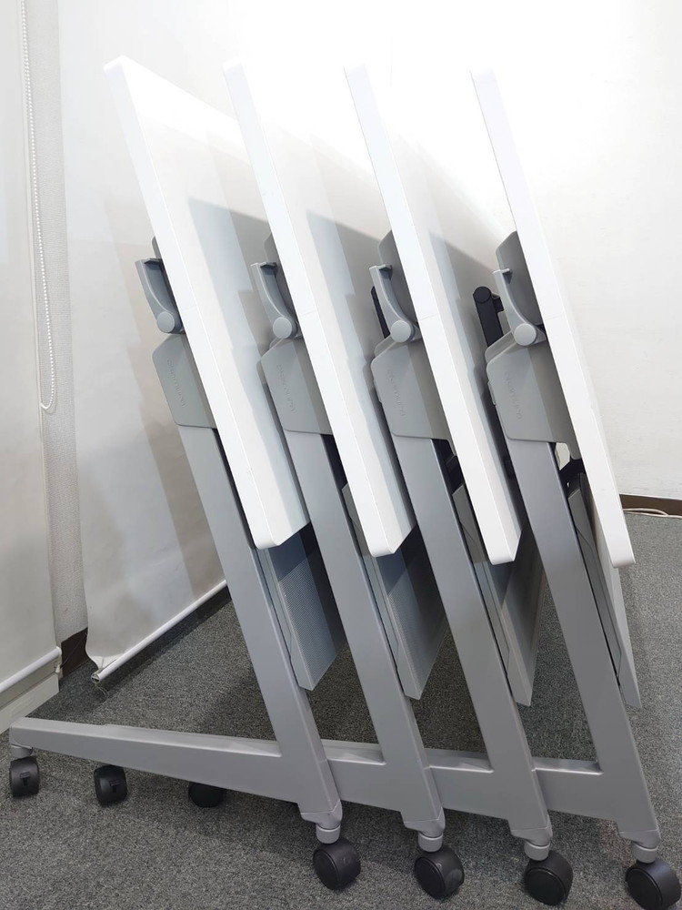 送料無料 東京地区限定 オカムラ フラプターL 折りたたみテーブル 折り畳みテーブル スタックテーブル ミーティングテーブル 会議テーブル スタッキングテーブル 81F2CB-MG99 【中古オフィス家具】【中古】 - 画像 (10)