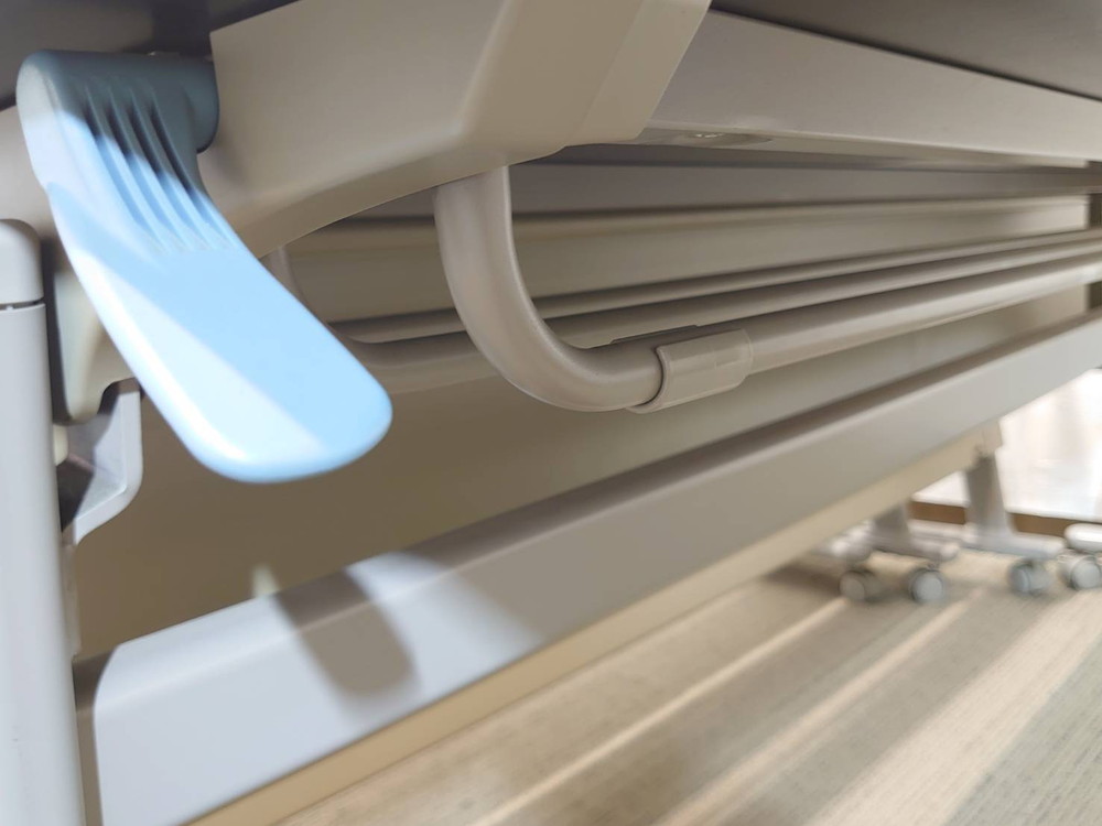 【送料無料 東京地区限定】 10台セット オカムラ 折りたたみテーブル 折り畳みテーブル スタックテーブル ミーティングテーブル 会議テーブル スタッキングテーブル W1800×D450×H700 【中古オフィス家具】【中古】 - 画像 (8)