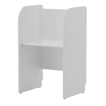 【法人様限定】送料無料 PCブースデスク 基本 W700 背板あり ホワイト Z-SHPCB-70BPWH