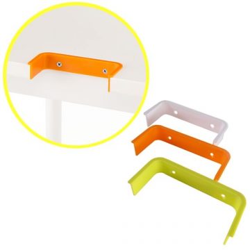 【法人様限定】送料無料SHシンプルテーブル W1400xD700 ホワイト/GN&OR&WHキャップ付 Z-SHST-1470WHW - 画像 (3)