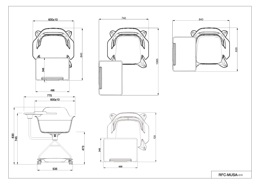 【法人様限定】送料無料 MUSAチェア ホワイト - 画像 (6)