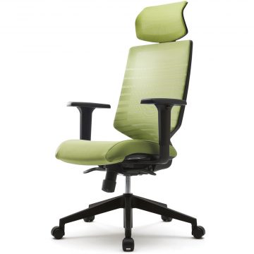 【法人様限定】T30チェア 可動肘 ヘッドレスト付き グリーン FHTN302RF021
