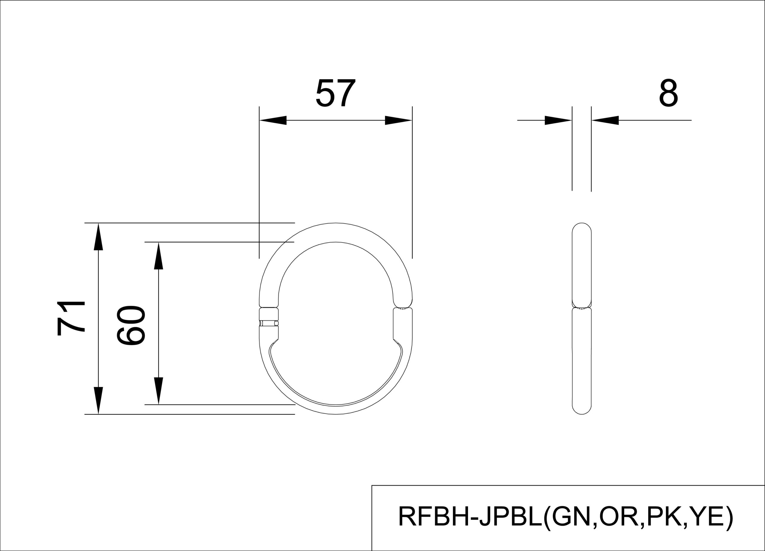 【法人様限定】送料無料 Prillo プリッロ バッグハンガー ブルー RFBH-JPBL - 画像 (5)