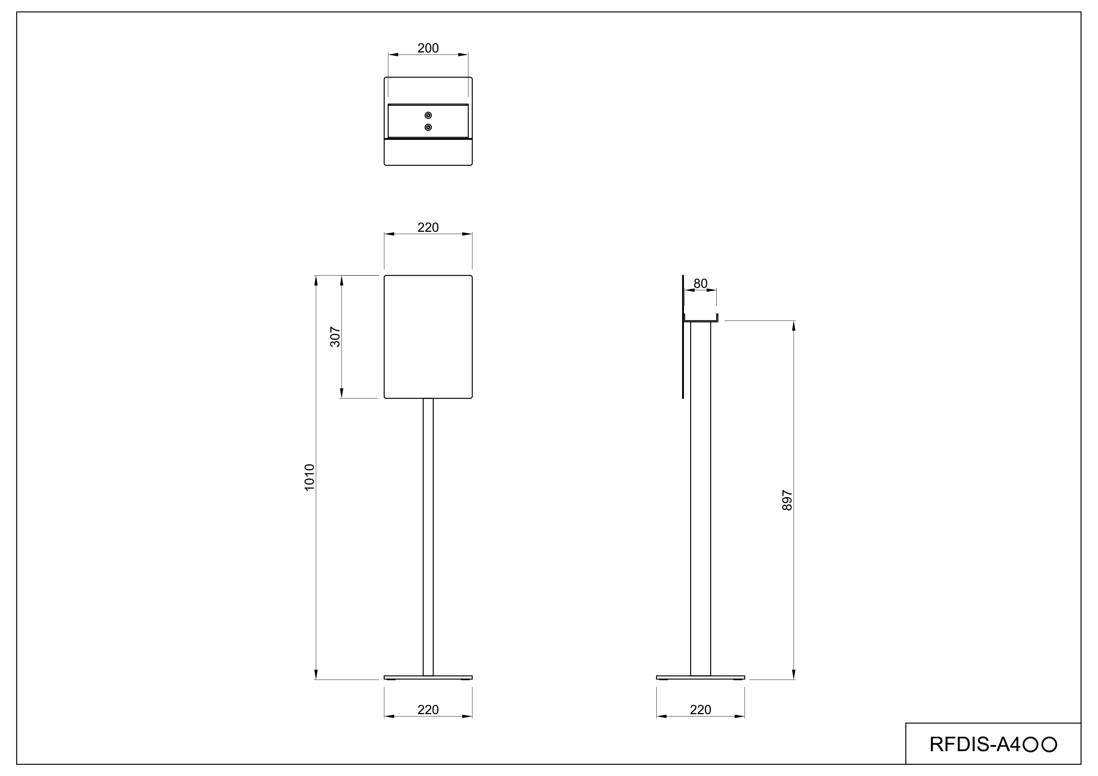 【法人様限定】送料無料 消毒液置き案内板 A4 スタンド ホワイト RFDIS-A4WH - 画像 (4)
