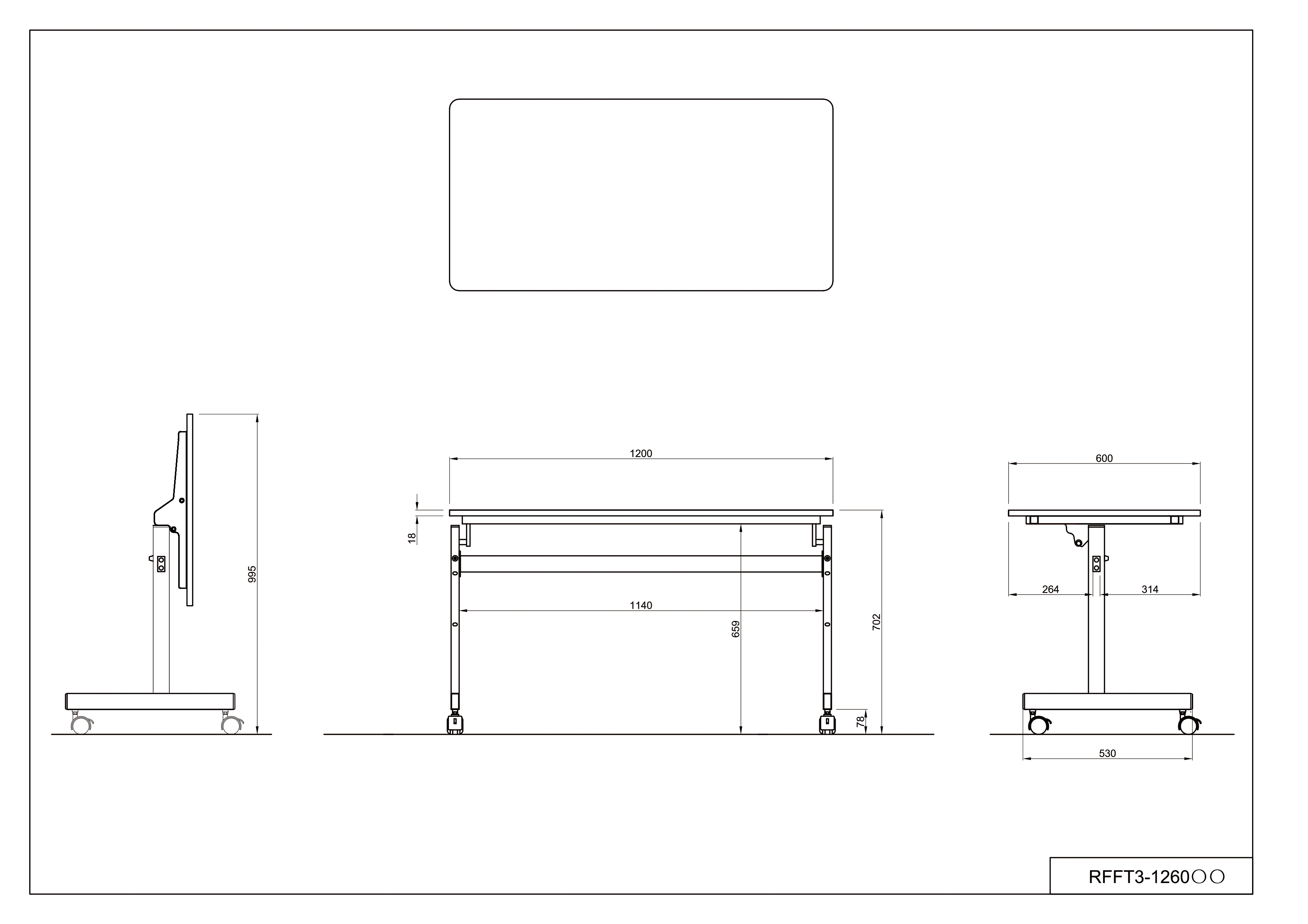【法人様限定】送料無料 シンプルフォールディングテーブルⅢ W1200xD600 ホワイト RFFT3-1260WH - 画像 (7)