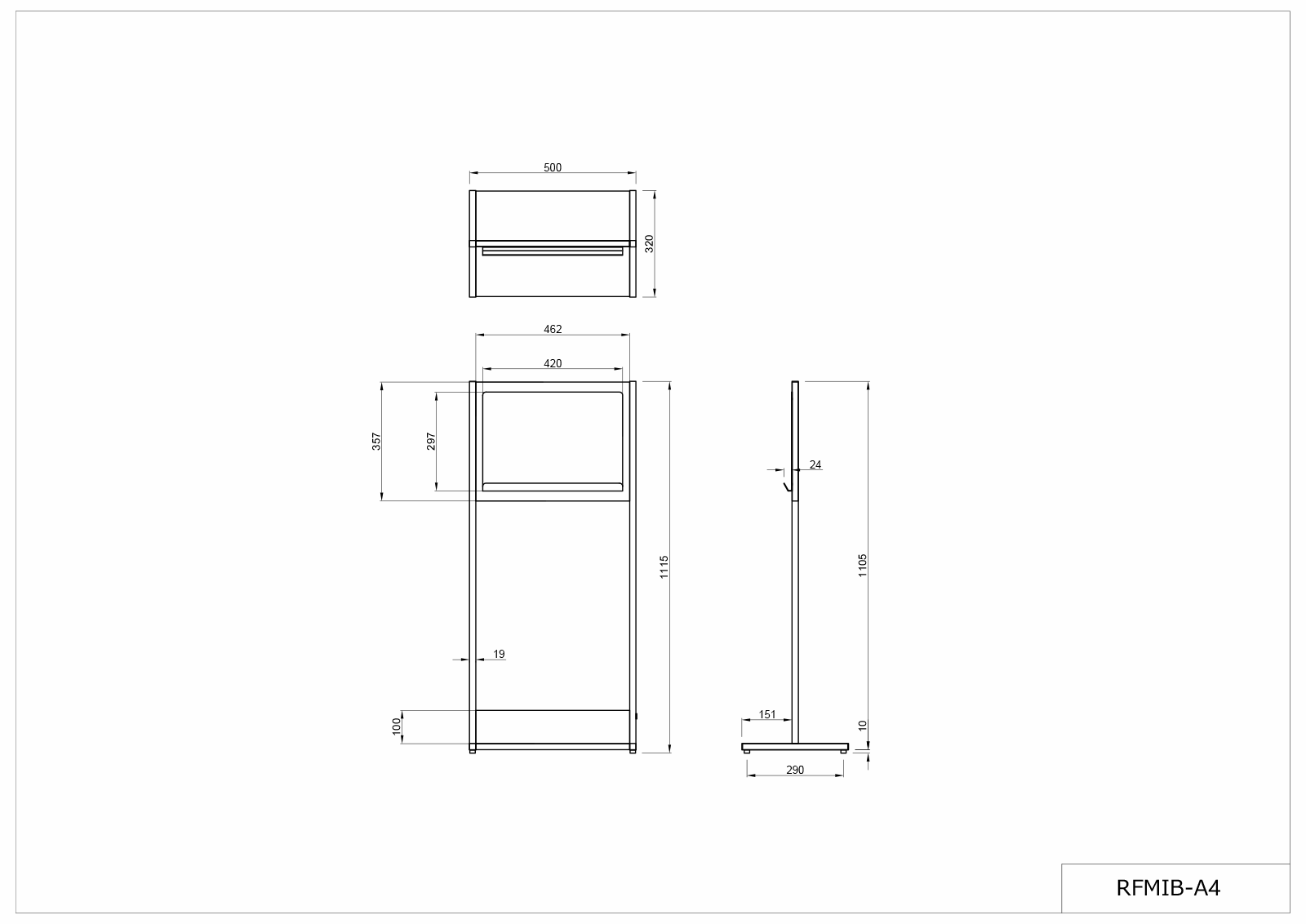 【法人様限定】送料無料 ミーツ 案内板A3 オーク RFMIB-A3OA - 画像 (7)
