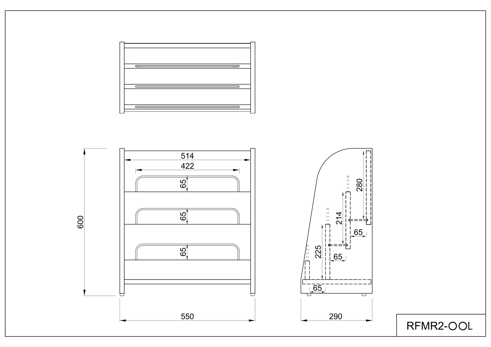 【法人様限定】送料無料 木製マガジンラックⅡ ロー ダークⅡ RFMR2-DB2L - 画像 (5)
