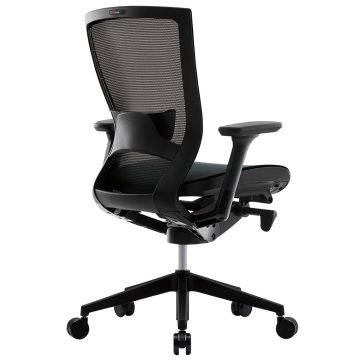 【法人様限定】送料無料 T50air チェア 可動肘 ランバー付き ブラック - 画像 (2)