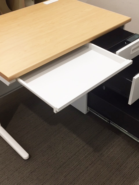 【法人様限定商品】 片袖机 スチールデスク オフィスデスク 片袖デスク 事務デスク スチールデスク 事務机 デスク ワークデスク 鍵付き コードホール W1000 新品片袖机 【新品オフィス家具】【新品】 - 画像 (7)