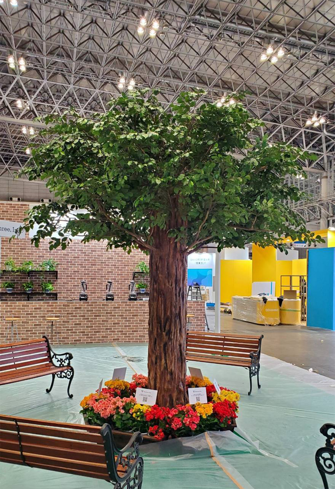 【送料無料 東京地区限定】 【美品】 展示品 人工樹木 3.5m シンボルツリー フェイクグリーン 大型 特注 大型人工樹木 人工観葉樹 屋内用 観葉植物 人工観葉植物 造花 装飾 作り物 オフィスグリーン インテリアグリーン - 画像 (4)