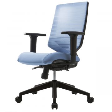 【法人様限定】送料無料 T30チェア 可動肘 ブルー