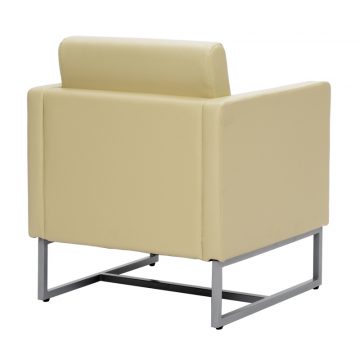 【法人様限定】送料無料 ループ脚ソファ 1人掛け ホワイト - 画像 (3)