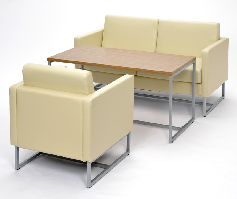 【法人様限定】送料無料 ループ脚ソファ 1人掛け ホワイト - 画像 (6)