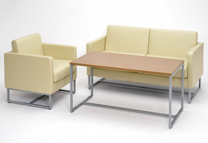 【法人様限定】送料無料 ループ脚ソファ 1人掛け ホワイト - 画像 (5)