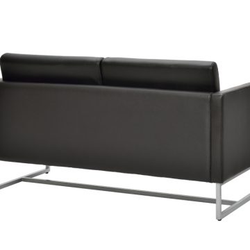 【法人様限定】送料無料 ループ脚ソファ 2人掛け ブラック - 画像 (3)