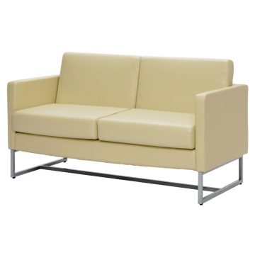 【法人様限定】送料無料 ループ脚ソファ 2人掛け ホワイト