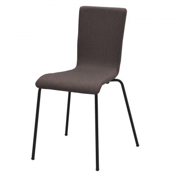 【法人様限定】送料無料 ファブリックチェア ブラウンⅡ ブラック脚