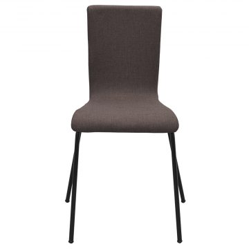 【法人様限定】送料無料 ファブリックチェア ブラウンⅡ ブラック脚 - 画像 (2)