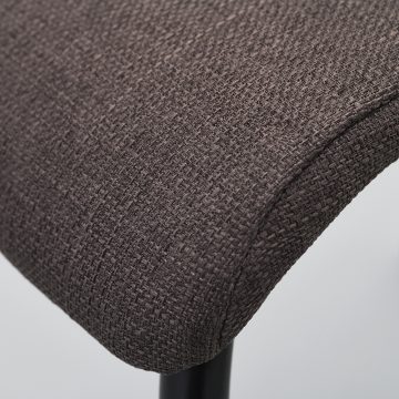 【法人様限定】送料無料 ファブリックチェア ブラウンⅡ ブラック脚 - 画像 (3)