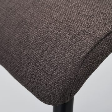 【法人様限定】送料無料 *ファブリックキャスターチェア ブラウン ブラック脚 - 画像 (3)