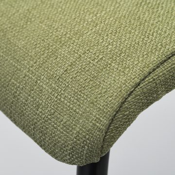 【法人様限定】送料無料 *ファブリックキャスターチェア グリーン ブラック脚 - 画像 (3)