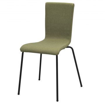 【法人様限定】送料無料 ファブリックチェア グリーンⅡ ブラック脚