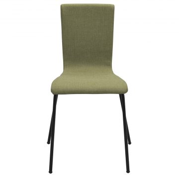 【法人様限定】送料無料 ファブリックチェア グリーンⅡ ブラック脚 - 画像 (2)