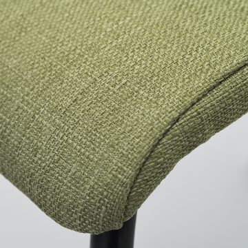 【法人様限定】送料無料 ファブリックチェア グリーンⅡ ブラック脚 - 画像 (3)