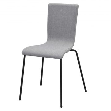 【法人様限定】送料無料 ファブリックチェア グレーⅡ ブラック脚