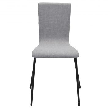 【法人様限定】送料無料 ファブリックチェア グレーⅡ ブラック脚 - 画像 (2)