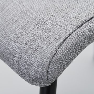 【法人様限定】送料無料 ファブリックチェア グレーⅡ ブラック脚 - 画像 (3)