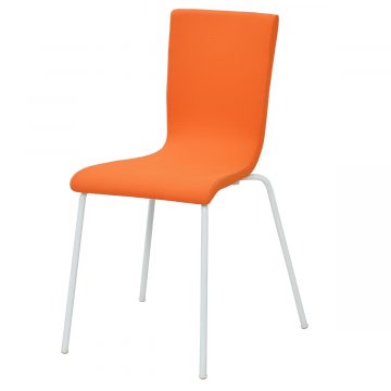 【法人様限定】送料無料 ファブリックチェア オレンジ