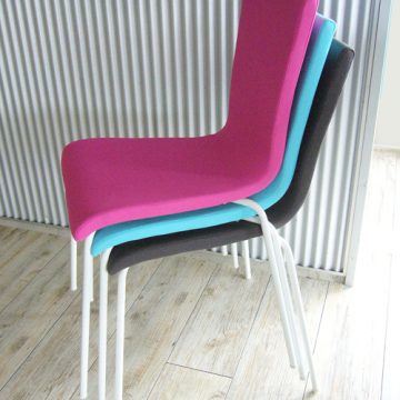 【法人様限定】送料無料 ファブリックチェア ピンク - 画像 (5)