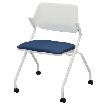 【法人様限定】送料無料 *SYネスティングチェア 肘無し ファブリック ネイビー