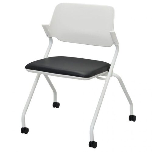 【法人様限定】送料無料 *SYネスティングチェア 肘無し PVC ブラック