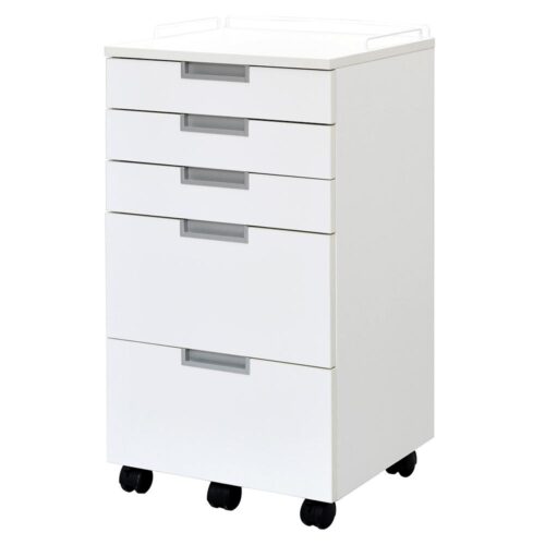 【法人様限定】送料無料 デンタルワゴン 5段 ホワイト RFCA-DT5WH