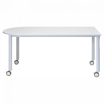 【法人様限定】送料無料 キャスターテーブル ホワイト脚 U字形 ホワイト - 画像 (2)