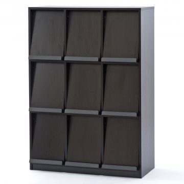 【法人様限定】送料無料 フラップシェルフⅡ 3列3段 ダークⅡ