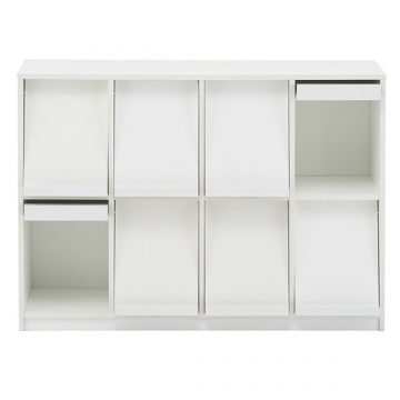 【法人様限定】送料無料 フラップシェルフ 4列2段 ホワイト - 画像 (2)