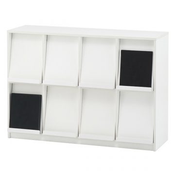 【法人様限定】送料無料 フラップシェルフ 4列2段 ホワイト - 画像 (3)